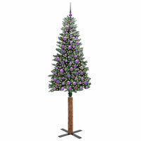 Albero di Natale snodato con 300 LED Verde e Bianco 210 cm 3394918
