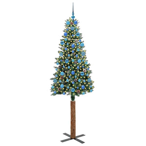 Albero di Natale snodato con 300 LED Verde e Bianco 210 cm 3394919