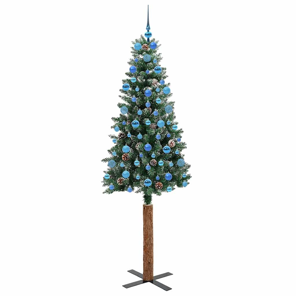 Albero di Natale snodato con 300 LED Verde e Bianco 210 cm 3394919