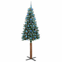 Albero di Natale snodato con 300 LED Verde e Bianco 210 cm 3394919