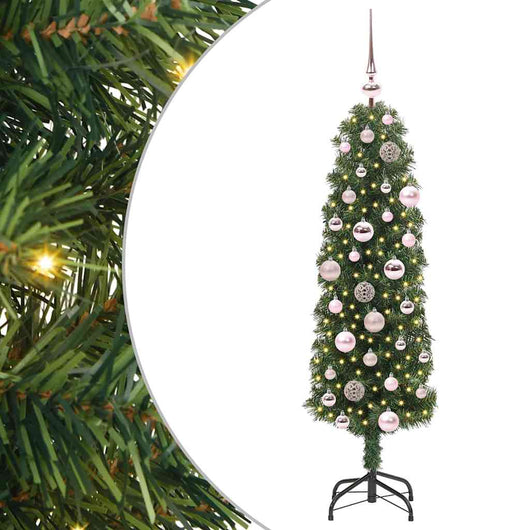 Albero di Natale Artificiale-Albero Natalizio con 150 LED Verde 120 cm 741303