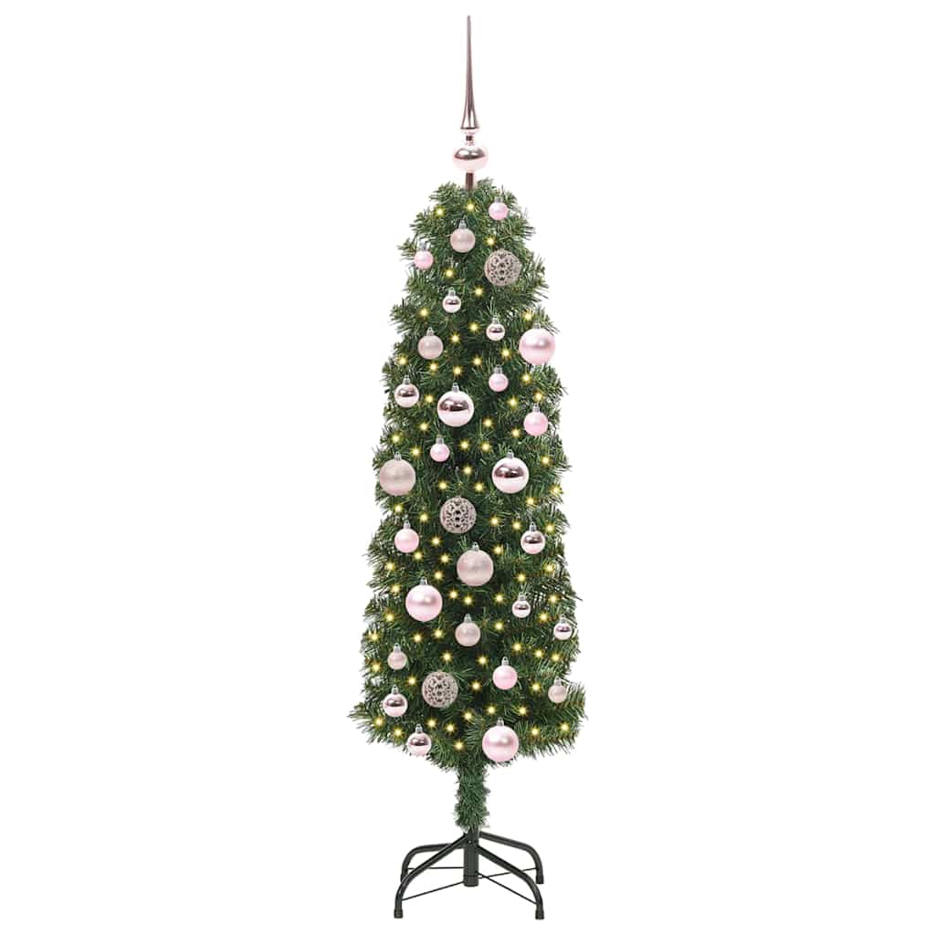 Albero di Natale Artificiale-Albero Natalizio con 150 LED Verde 120 cm 741303