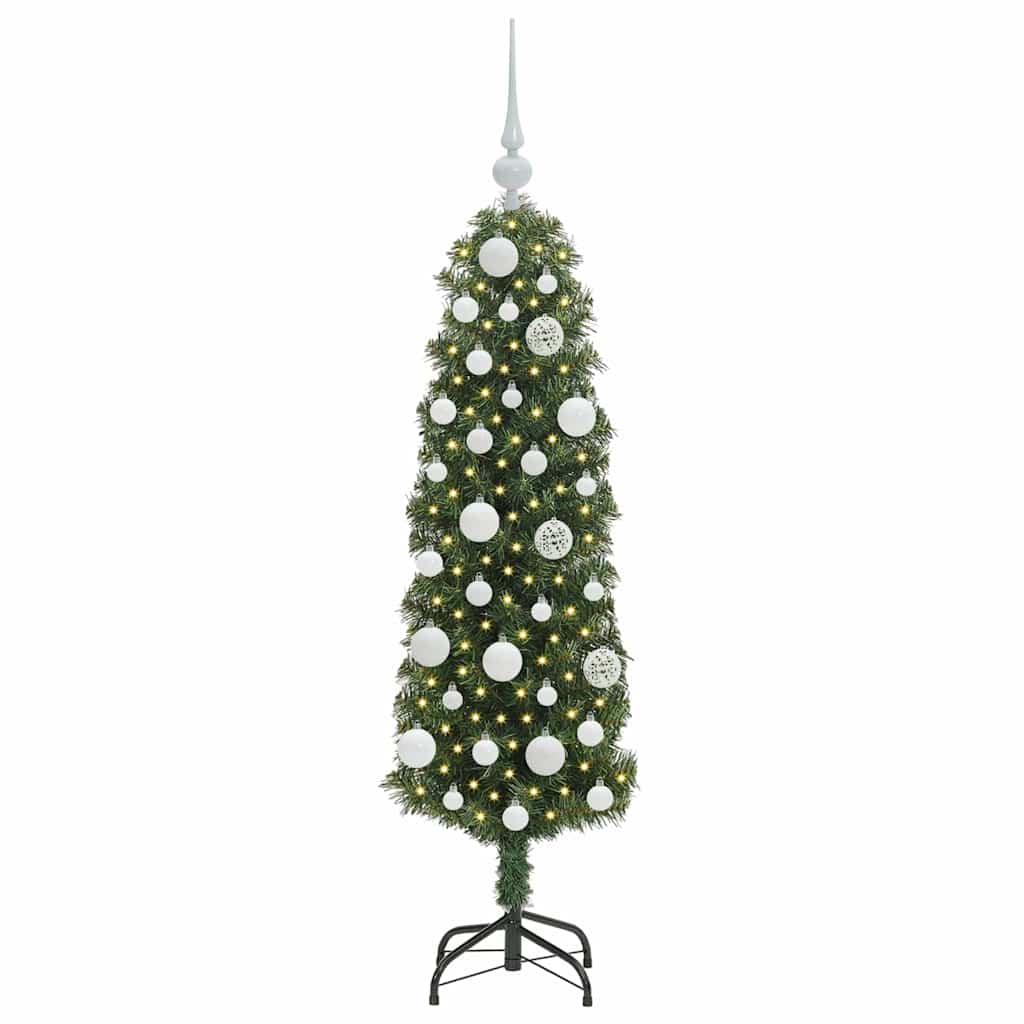 Albero di Natale Artificiale-Albero Natalizio con 150 LED Verde 120 cm 622835