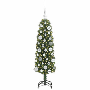 Albero di Natale Artificiale-Albero Natalizio con 150 LED Verde 120 cm 524161