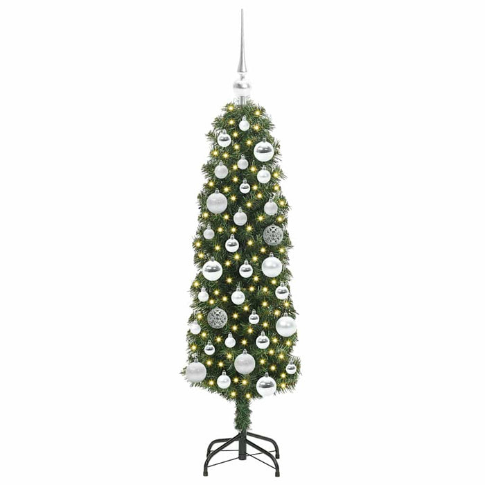 Albero di Natale Artificiale-Albero Natalizio con 150 LED Verde 120 cm 524161