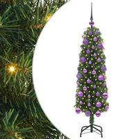 Albero di Natale Artificiale-Albero Natalizio con 150 LED Verde 120 cm 599307