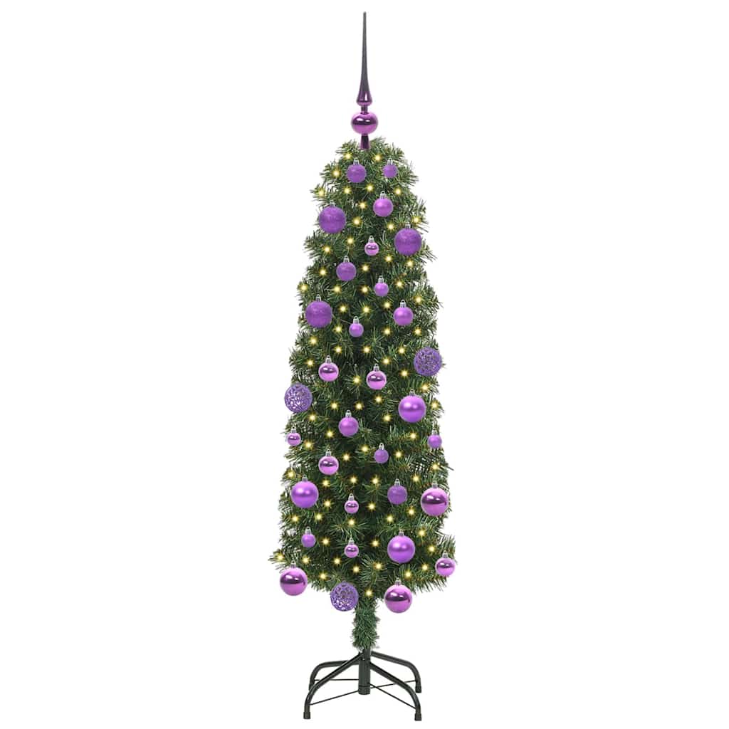 Albero di Natale Artificiale-Albero Natalizio con 150 LED Verde 120 cm 599307