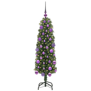 Albero di Natale Artificiale-Albero Natalizio con 150 LED Verde 120 cm 599307