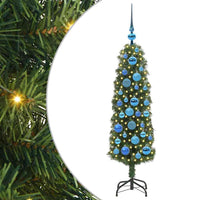 Albero di Natale Artificiale-Albero Natalizio con 150 LED Verde 120 cm 357752