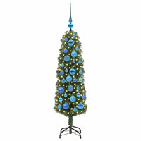 Albero di Natale Artificiale-Albero Natalizio con 150 LED Verde 120 cm 357752