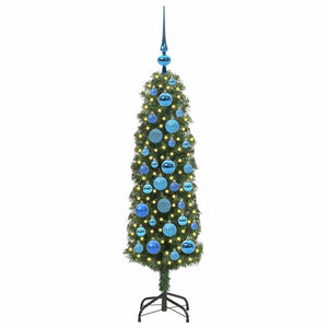 Albero di Natale Artificiale-Albero Natalizio con 150 LED Verde 120 cm 357752