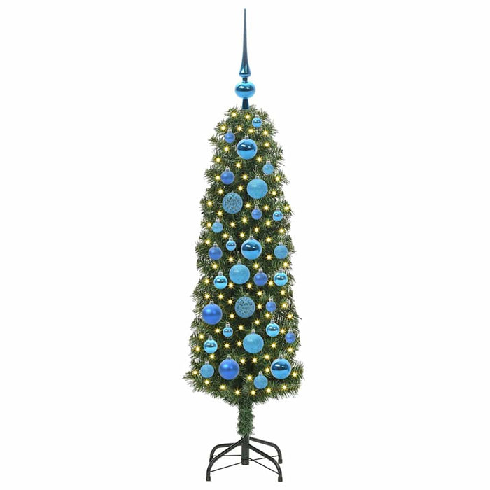Albero di Natale Artificiale-Albero Natalizio con 150 LED Verde 120 cm 357752