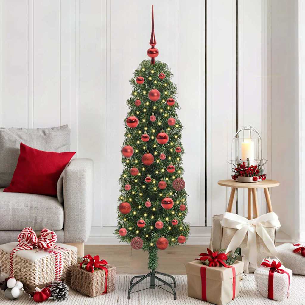 Albero di Natale artificiale con 150 LED Verde 150 cm 3394930