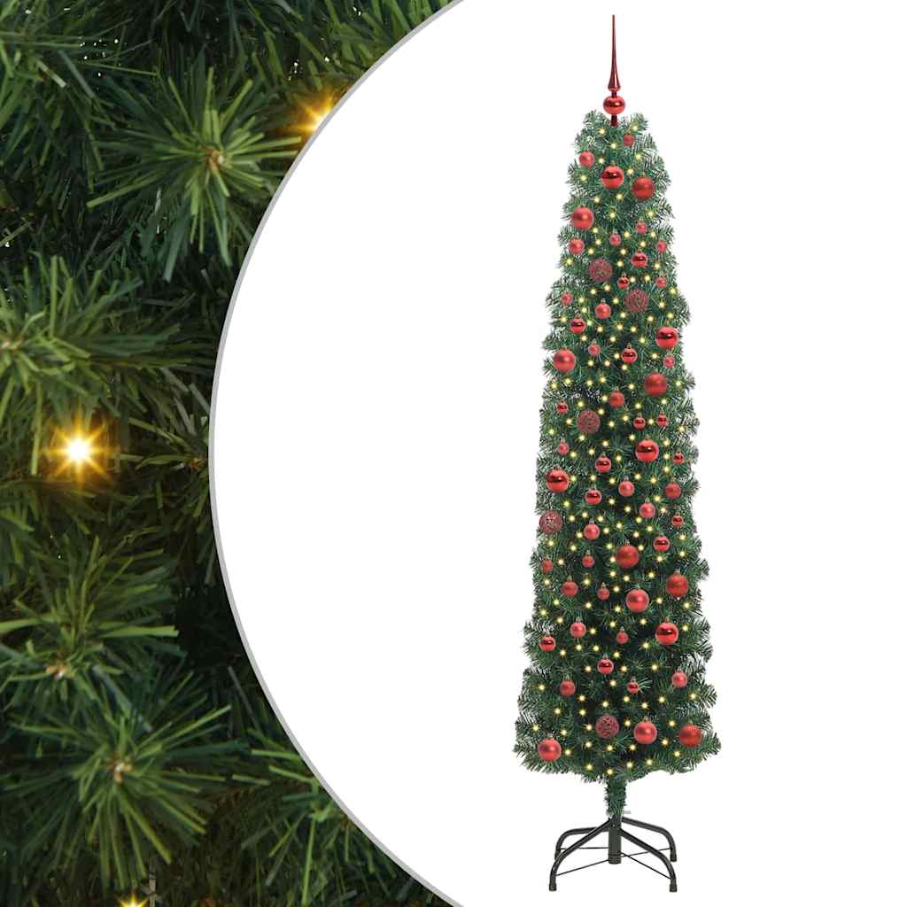 Albero di Natale artificiale con 300 LED Verde 180 cm 3394943
