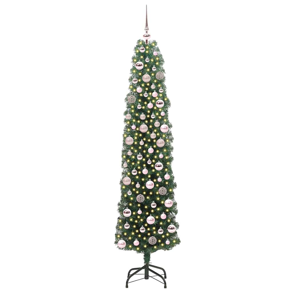 Albero di Natale artificiale con 300 LED Verde 180 cm 3394945