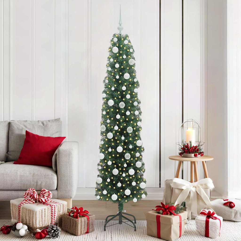 Albero di Natale artificiale con 300 LED Verde 180 cm 3394946
