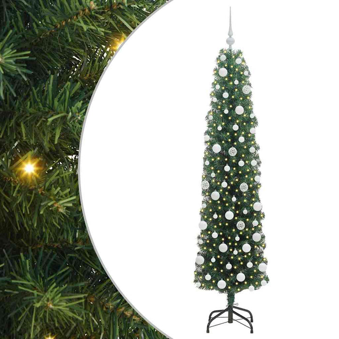 Albero di Natale artificiale con 300 LED Verde 180 cm 3394946