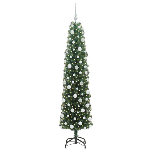 Albero di Natale Artificiale-Albero Natalizio con 300 LED Verde 180 cm 269144