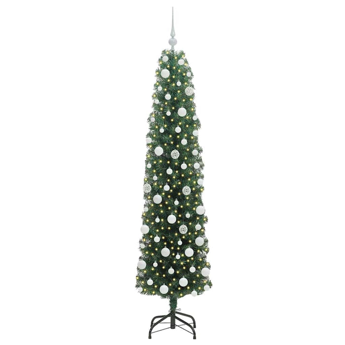 Albero di Natale Artificiale-Albero Natalizio con 300 LED Verde 180 cm 269144