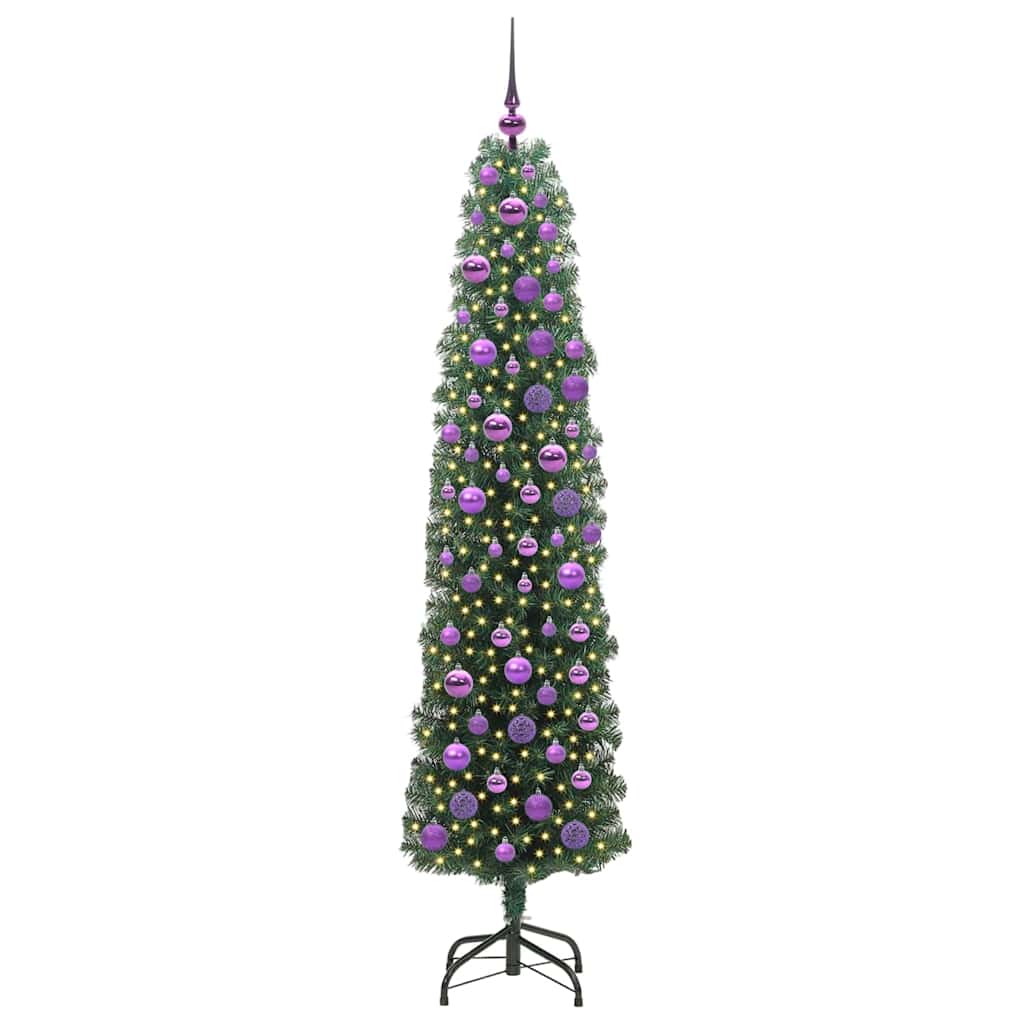 Albero di Natale Artificiale-Albero Natalizio con 300 LED Verde 180 cm 812745