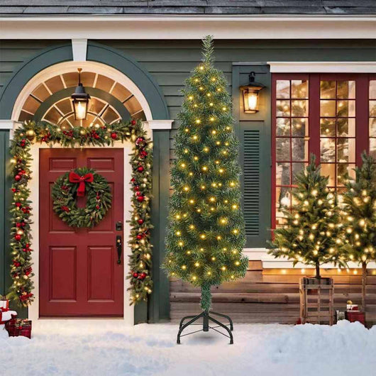 Albero di Natale artificiale con 300 LED Verde 210 cm 3394952