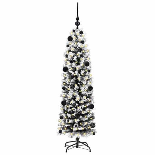 Albero di Natale Artificiale-Albero Natalizio con 150 LED Verde 150 cm 629788