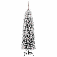 Albero di Natale Artificiale-Albero Natalizio con 150 LED Verde 150 cm 970392