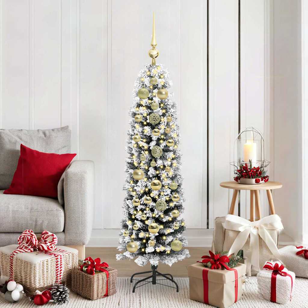 Albero di Natale artificiale con 150 LED Verde 150 cm 3395009