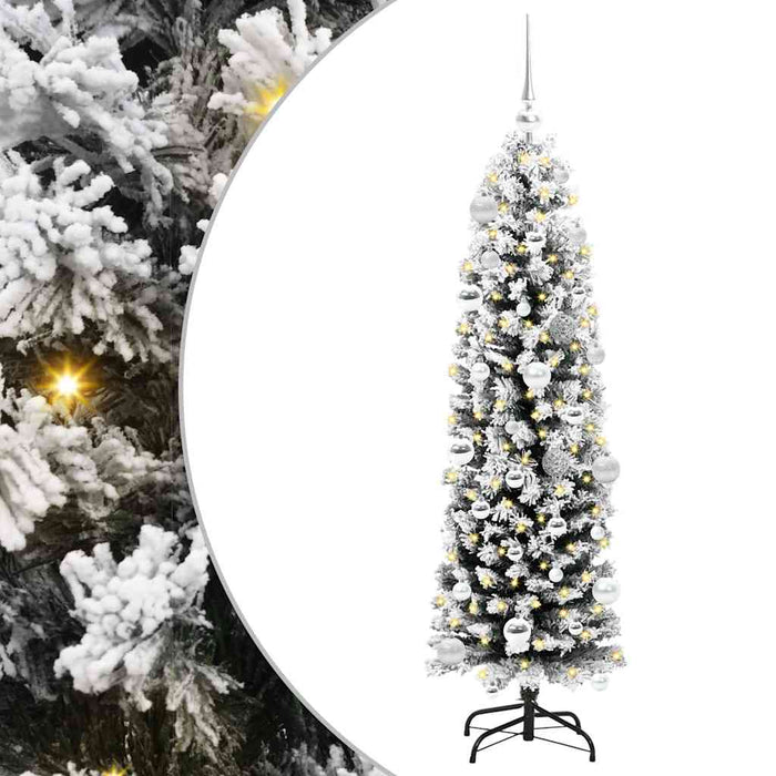 Albero di Natale Artificiale-Albero Natalizio con 150 LED Verde 150 cm 178812