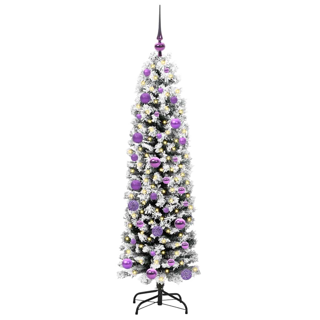 Albero di Natale Artificiale-Albero Natalizio con 150 LED Verde 150 cm 637370