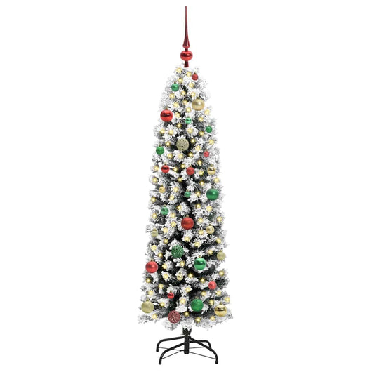 Albero di Natale Artificiale-Albero Natalizio con 150 LED Verde 150 cm 769901