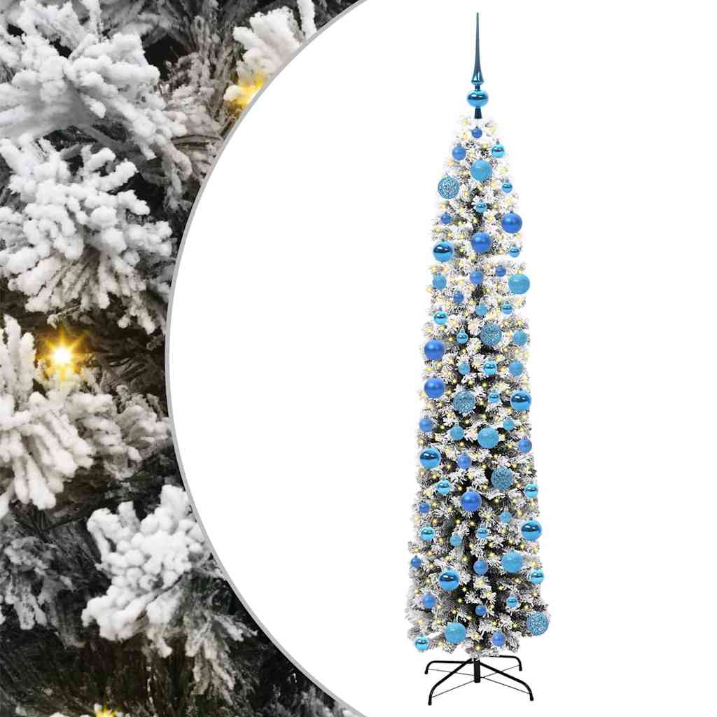Albero di Natale Artificiale-Albero Natalizio con 300 LED Verde 180 cm 918727