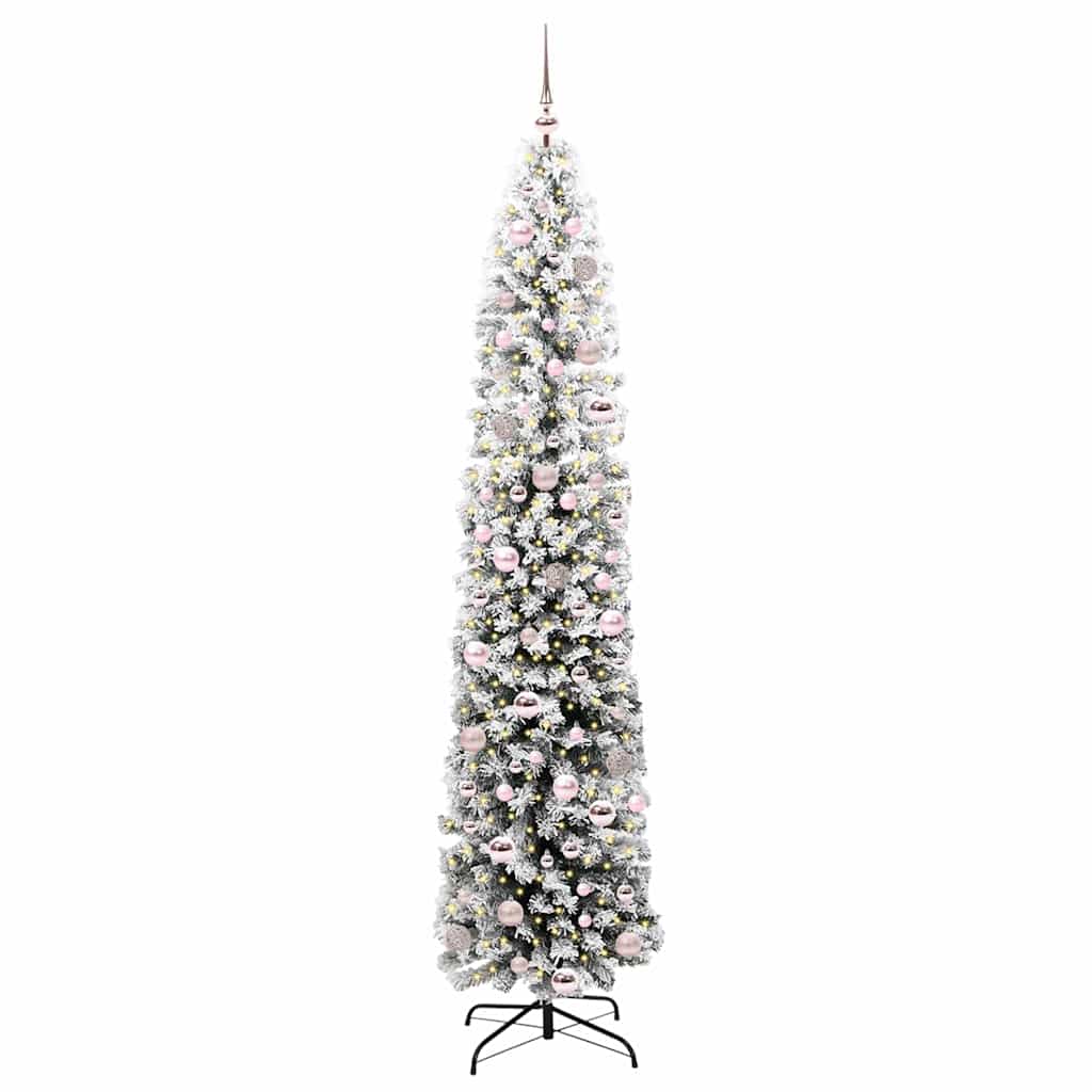 Albero di Natale Artificiale-Albero Natalizio con 300 LED Verde 210 cm 802410