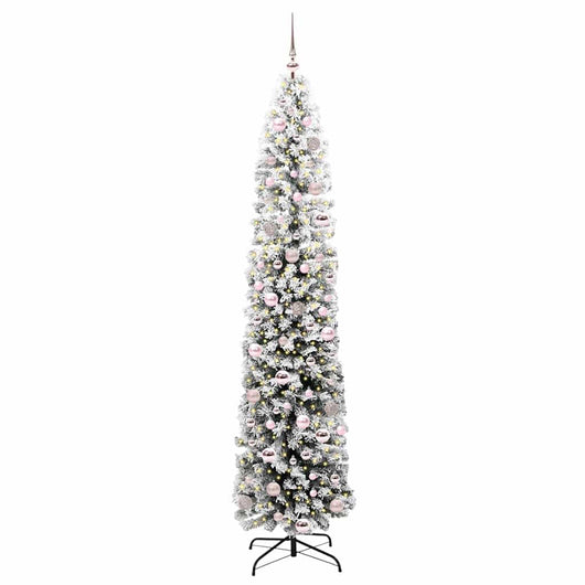 Albero di Natale Artificiale-Albero Natalizio con 300 LED Verde 210 cm 802410