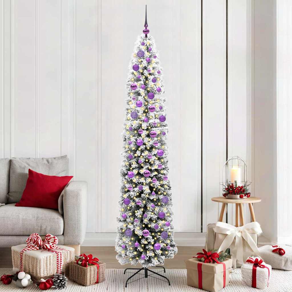 Albero di Natale artificiale con 300 LED Verde 210 cm 3395037