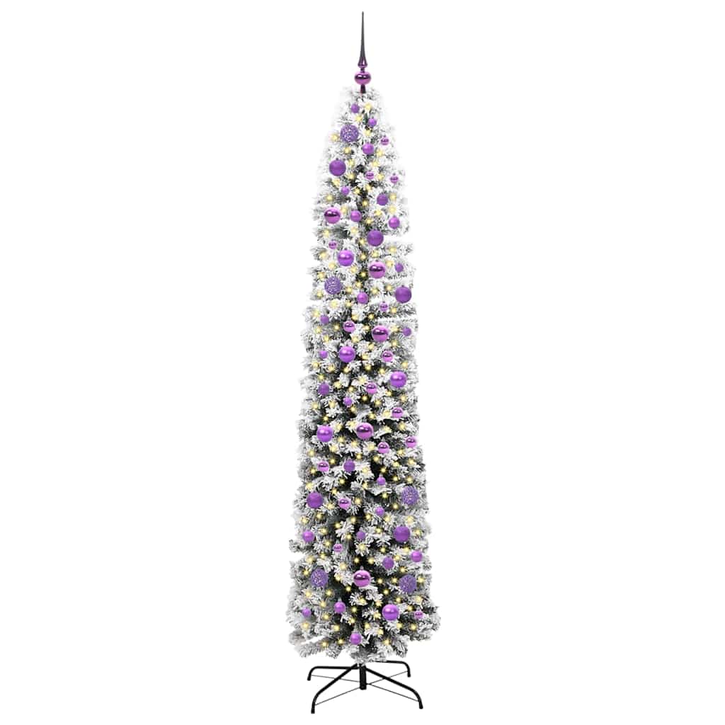Albero di Natale Artificiale-Albero Natalizio con 300 LED Verde 210 cm 364157