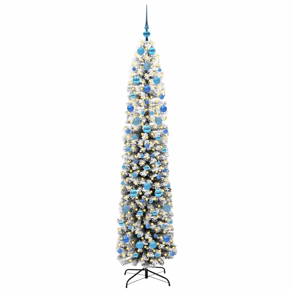 Albero di Natale Artificiale-Albero Natalizio con 300 LED Verde 210 cm 302473