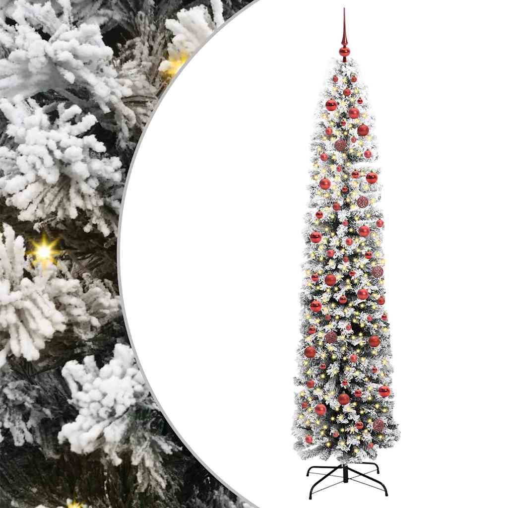 Albero di Natale Artificiale-Albero Natalizio con 300 LED Verde 240 cm 244884