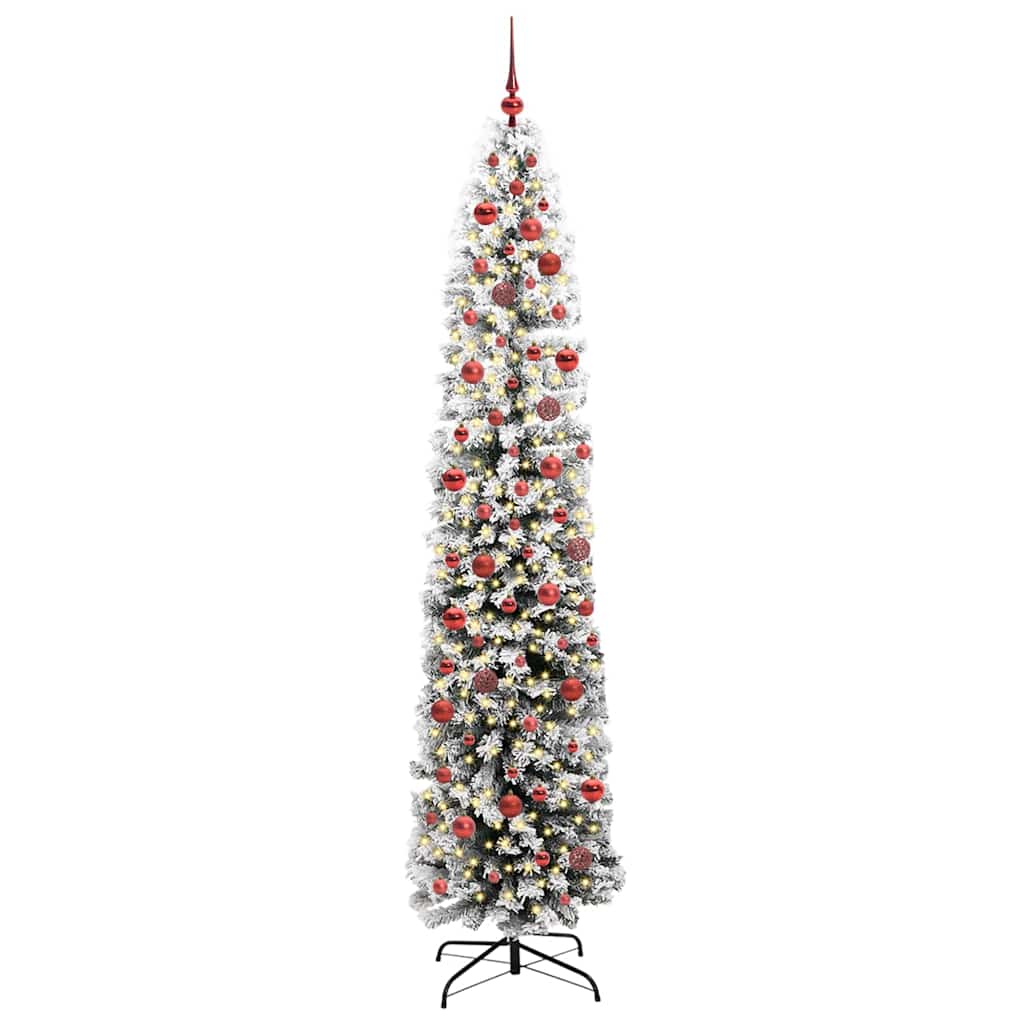 Albero di Natale Artificiale-Albero Natalizio con 300 LED Verde 240 cm 244884