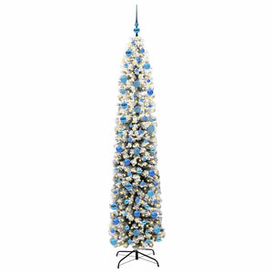 Albero di Natale Artificiale-Albero Natalizio con 300 LED Verde 240 cm 366595