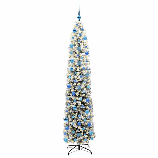 Albero di Natale Artificiale-Albero Natalizio con 300 LED Verde 240 cm 366595