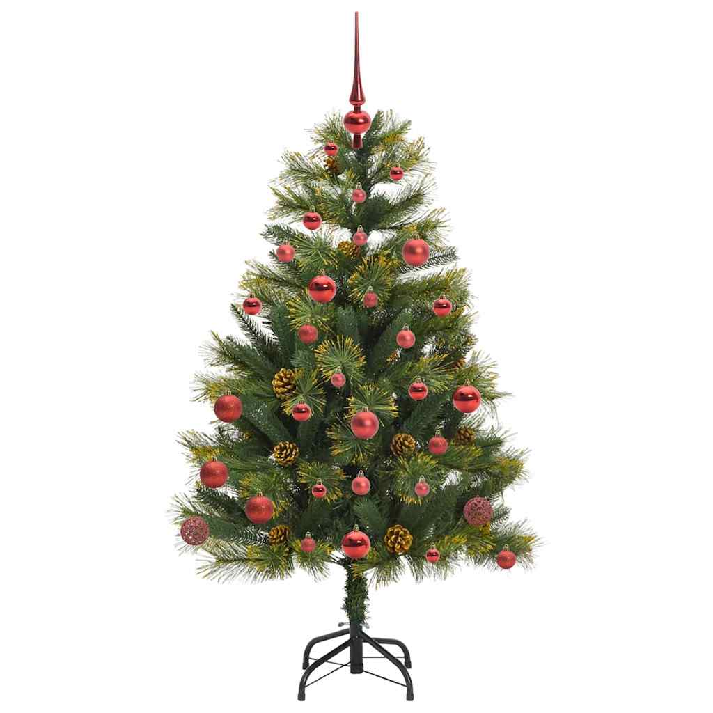 Albero di Natale artificiale pieghevole con coni Verde 150 cm 3395080