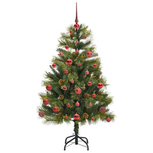Albero di Natale artificiale pieghevole con coni Verde 150 cm 3395080