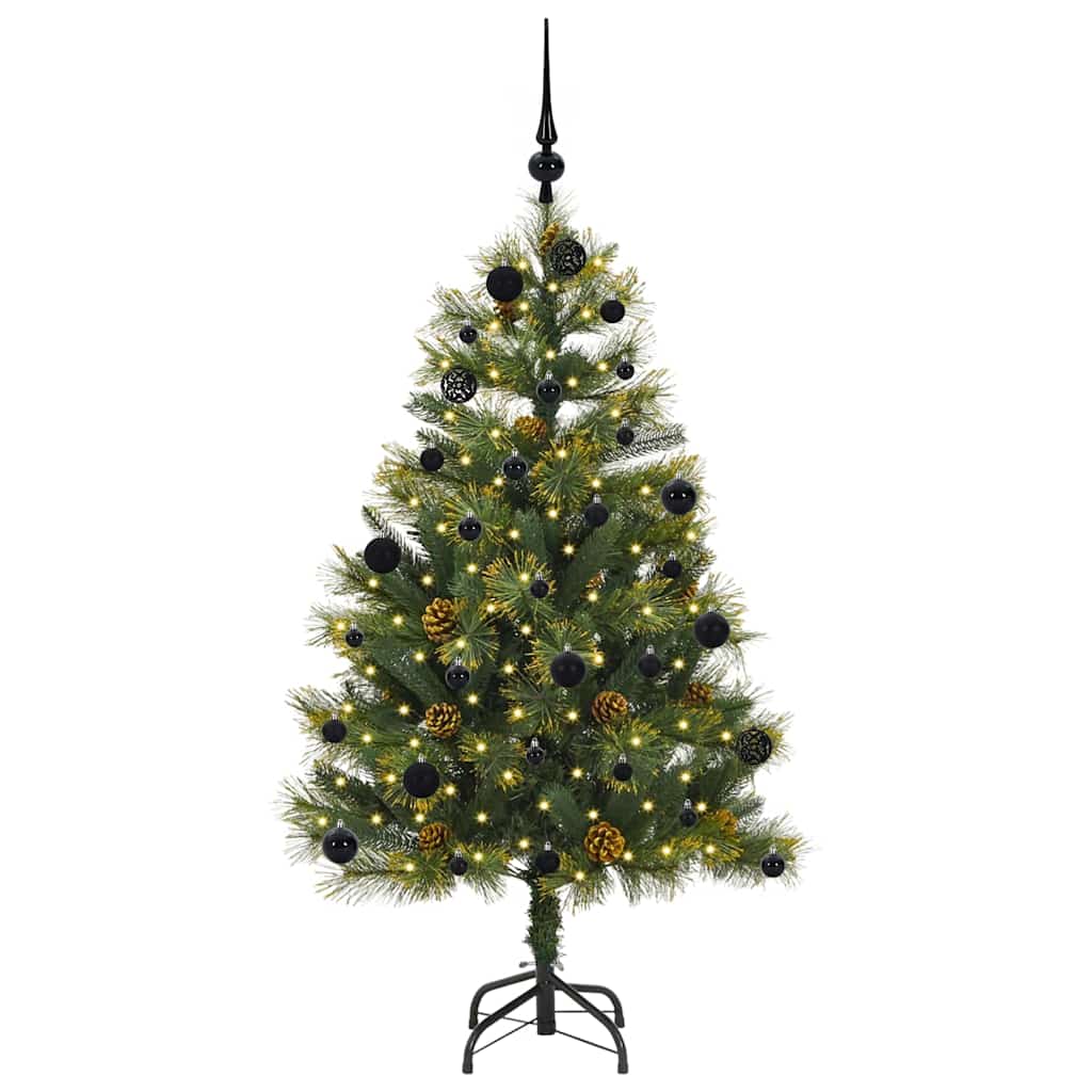 Albero di Natale artificiale Pieghevole-Albero Natalizio con coni Verde 150 cm 754738