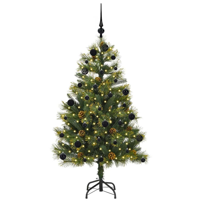 Albero di Natale artificiale Pieghevole-Albero Natalizio con coni Verde 150 cm 754738