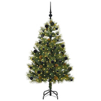 Albero di Natale artificiale pieghevole con coni Verde 150 cm 3395081