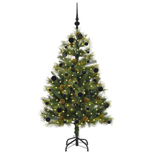 Albero di Natale artificiale pieghevole con coni Verde 150 cm 3395081