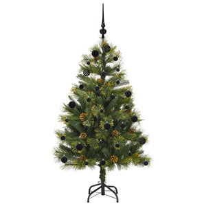 Albero di Natale artificiale pieghevole con coni Verde 150 cm 3395081