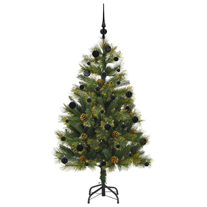 Albero di Natale artificiale pieghevole con coni Verde 150 cm 3395081
