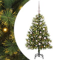 Albero di Natale artificiale pieghevole con coni Verde 150 cm 3395082